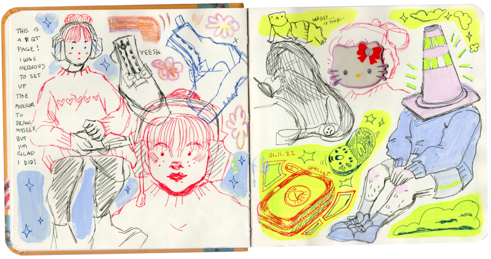 Sketchbook Self Portraits